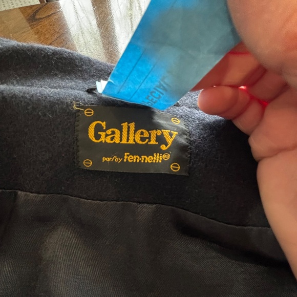 Vintage Gallery by Fennelli navy double breasted pea coat wool blend - Picture 15 of 17